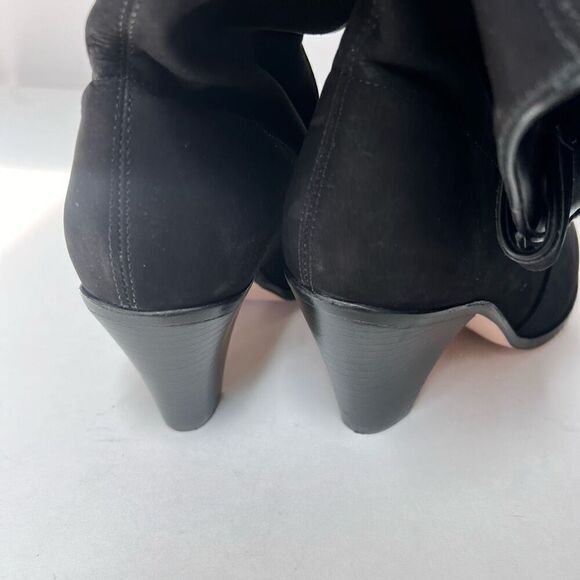 Schutz Women's Black Mackie Nubuck Leather Mid Block Western Booties Size 9 NWOT - Picture 9 of 11